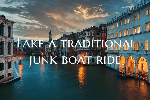 Take a traditional junk boat ride